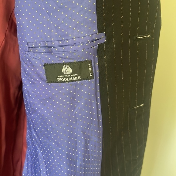 Paul Smith Wool Black PinStriped Blazer 44L - Picture 9 of 14